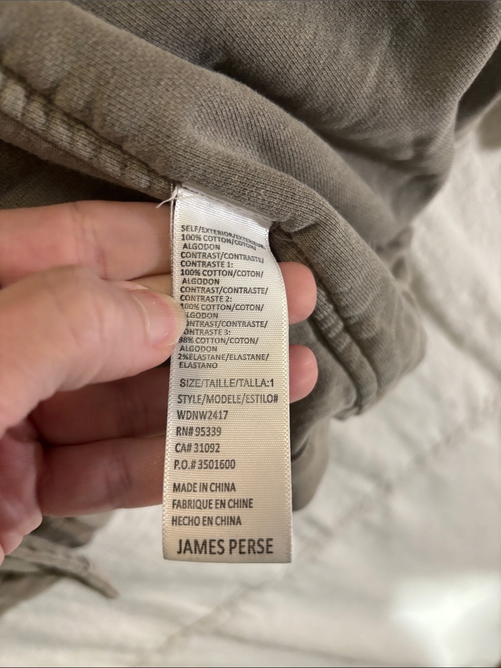 James Perse Mixed Media Surplus Utility Jacket Marsh Green Cotton Size 1 Small - Picture 3 of 7